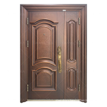 Cheap price top supplier luxury design metal galvanized security steel door for villa